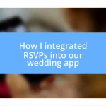 How I integrated RSVPs into our wedding app