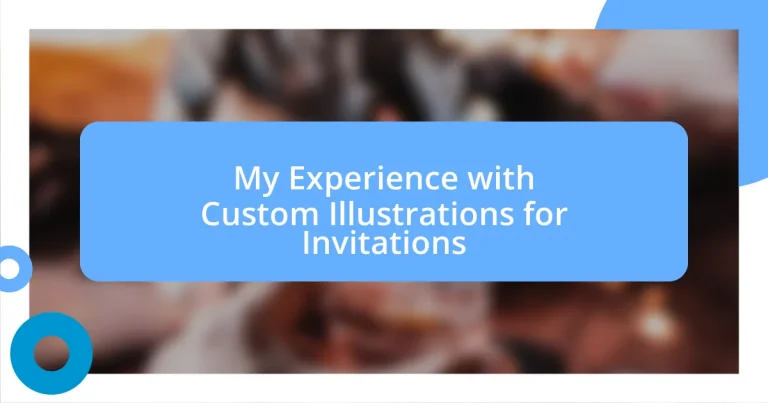 My Experience with Custom Illustrations for Invitations