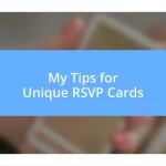 My Tips for Unique RSVP Cards